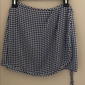 Plaid honey punch tie skirt